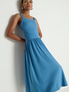 Nation LA Jennie Midi Dress Sky Blue size Small NWOT